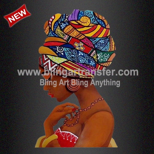 Hot Sale Black Girl Heat Transfers Printing Vinyl Design Free Custom Service
