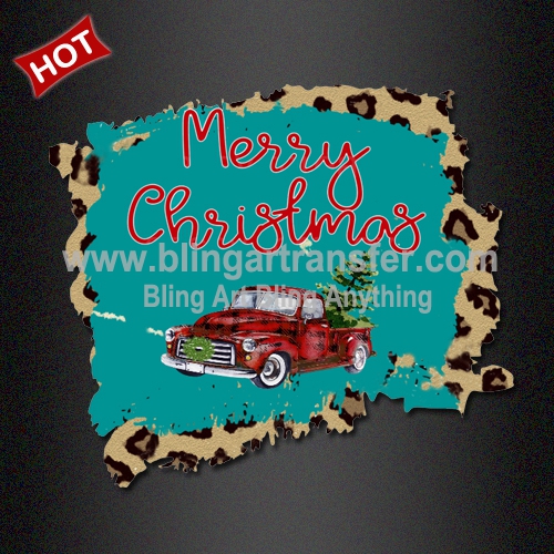 Christmas Heat Transfers Leopard Brush White Ink Iron On Transfers