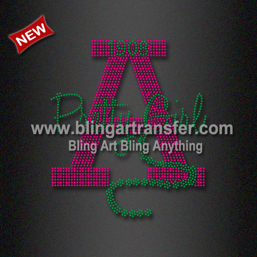 Korean Rhinestone Iron ons AKA Pretty Girls for Sorority T Shirt