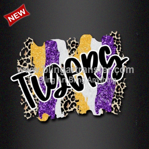 New Arrival Tshirt Transfers louisian Tigers swash HTV Transfer for Shirt