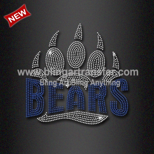 Hot Sale Rhinestone Patterns Chicago Bears Transfers for Hoodie
