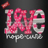Love Hope Cure iron on transfers