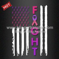American Flag Fight Domestic Violence Awareness