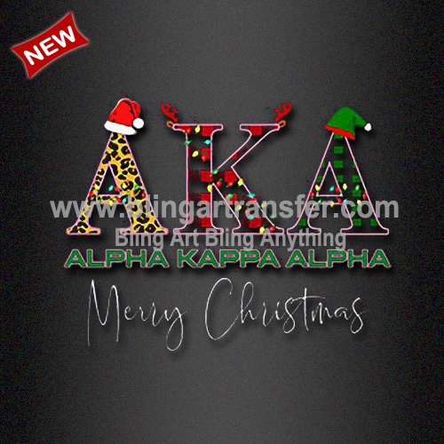 Alpha Kappa Alpha AKA Heat Transfers Christmas Design