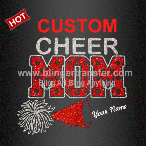 Custom Name Cheer Mom Iron Ons For Team Squad