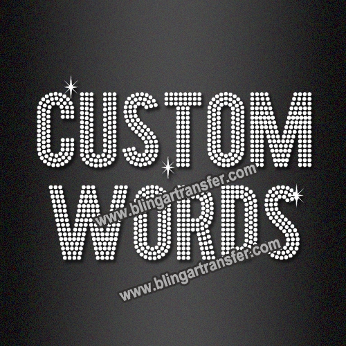 Custom Bling Iron on Rhinestone Transfers DIY